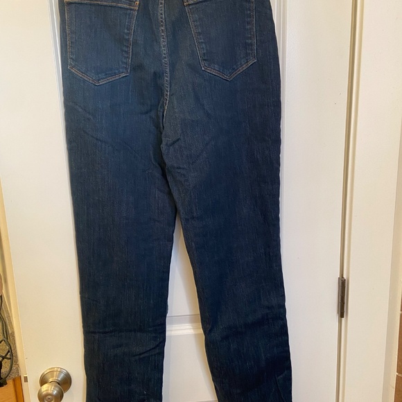 Eddie Bauer Voyager Fleece-Lined High-Rise Jeans - Slim Straight 10Tall - Picture 7 of 9